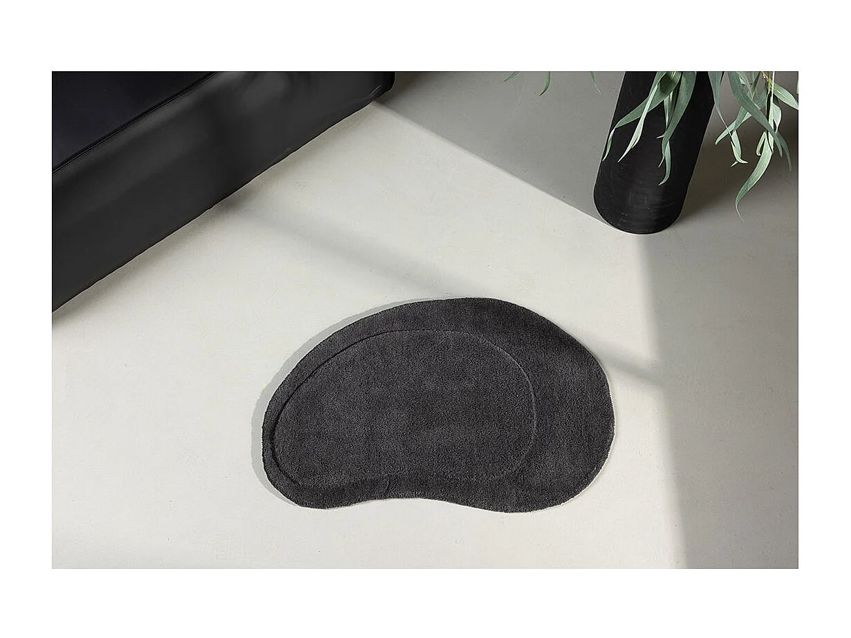 Sten tapis de bain 75x50cm gris foncé.