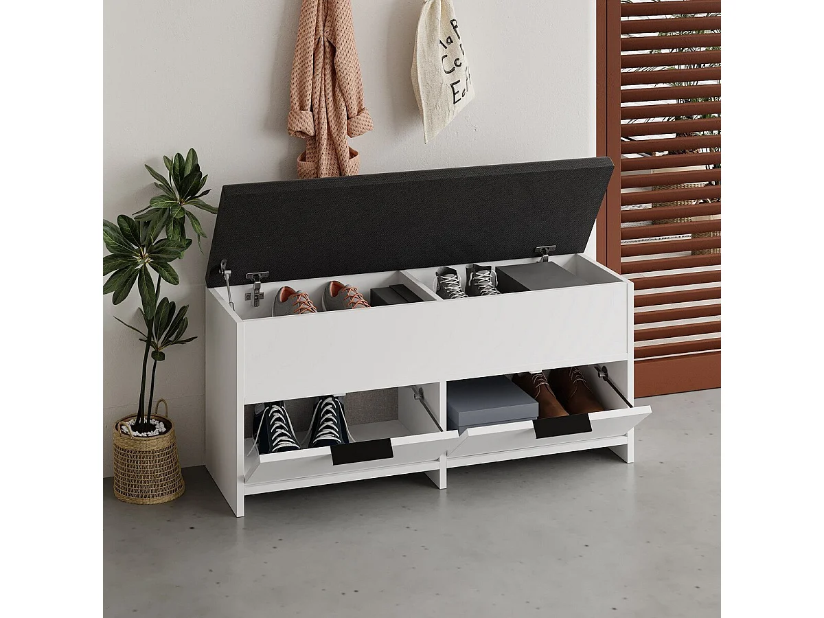 Zapatero Kailua 2149, Blanco, 106x50x34cm, Aglomerado laminado