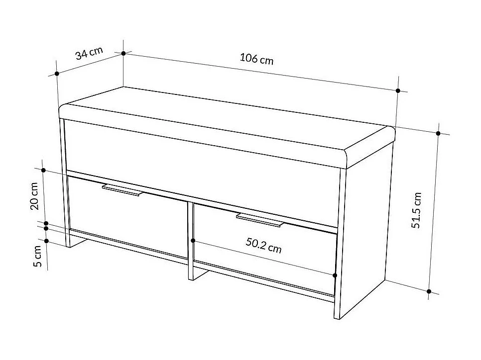 Meuble de rangement chaussures L106 cm - COVE
