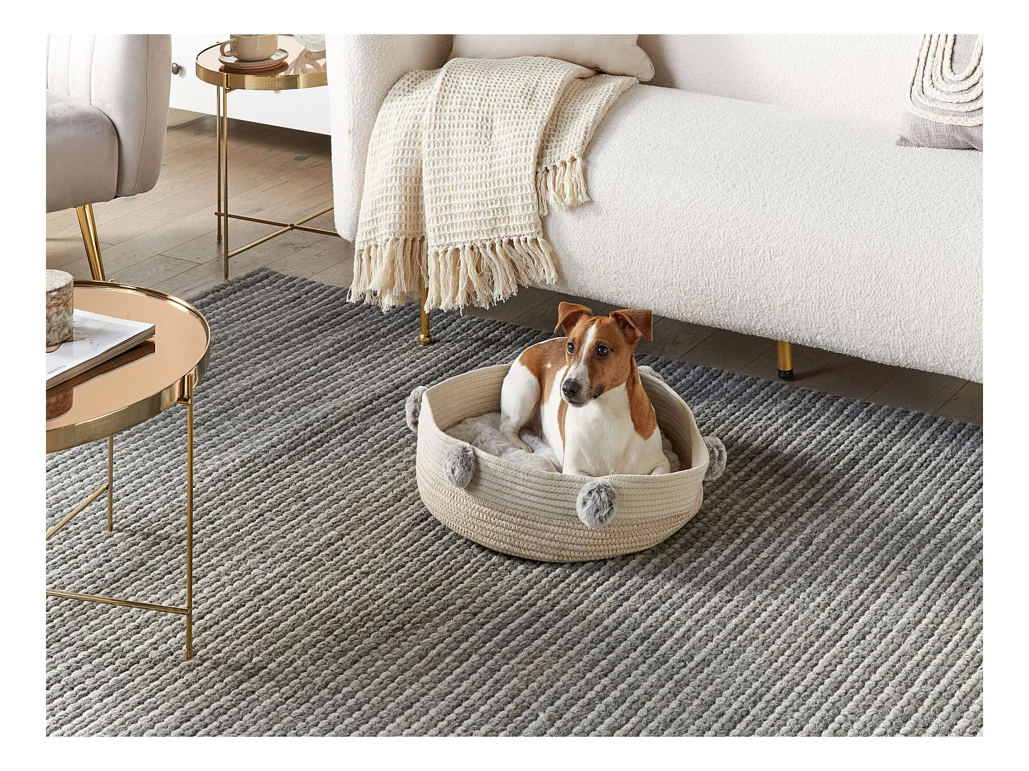 Cama para animais de estimação ORTACA Algodão Creme claro