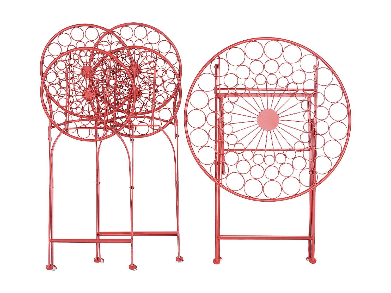 Set bistrot Pieghevole SCARIO Metallo Rosso