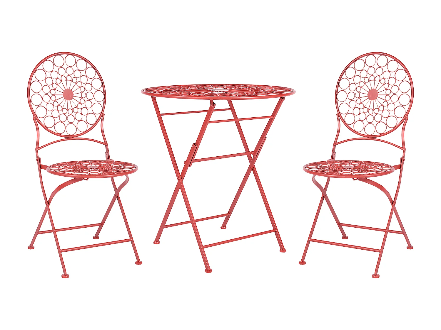 Bistroset Inklapbaar SCARIO Metaal Rood