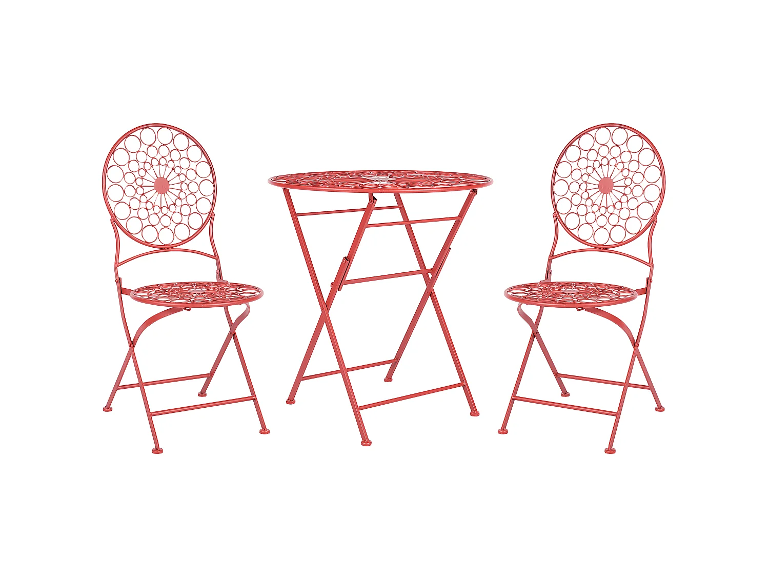 Bistro Set klappbar SCARIO Metall Rot