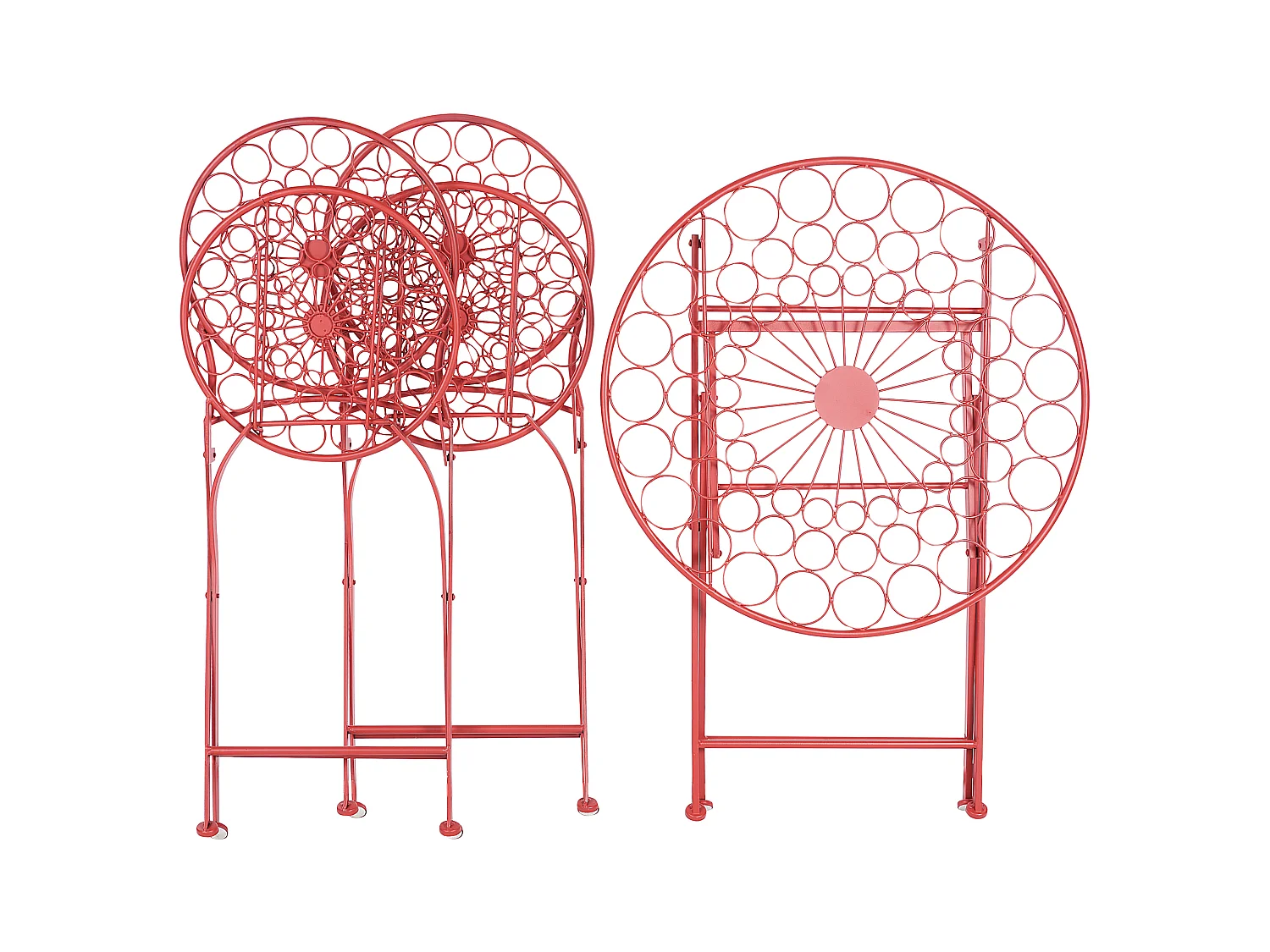 Bistro Set klappbar SCARIO Metall Rot