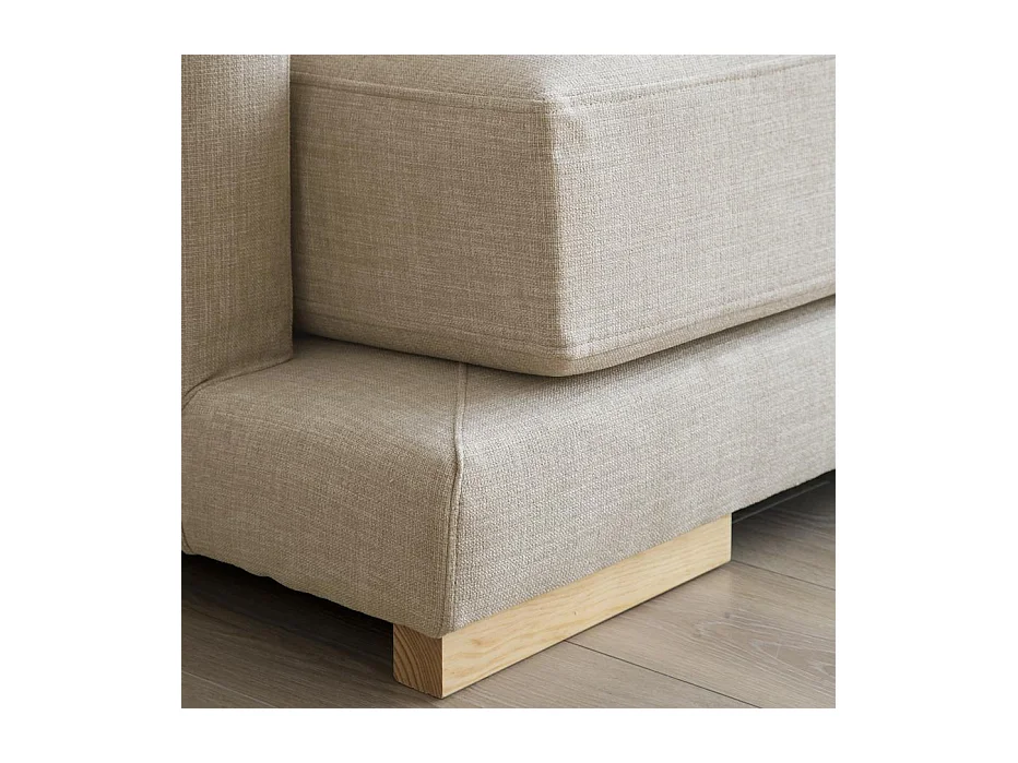 Grand canapé d'angle en bois Beige (408) 300x86