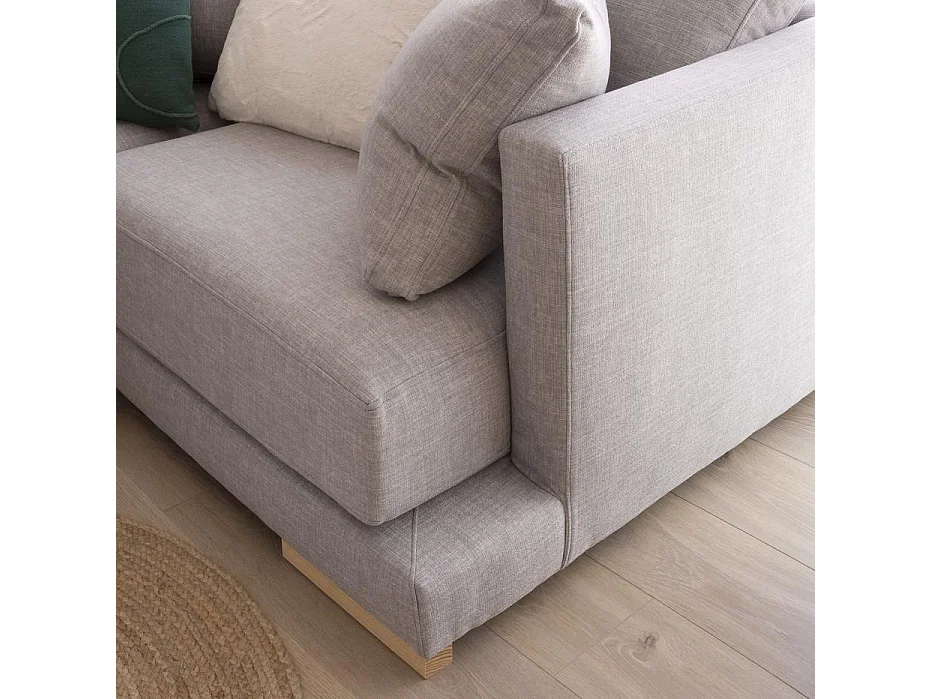 Grand canapé d'angle en bois Gris (409) 300x86