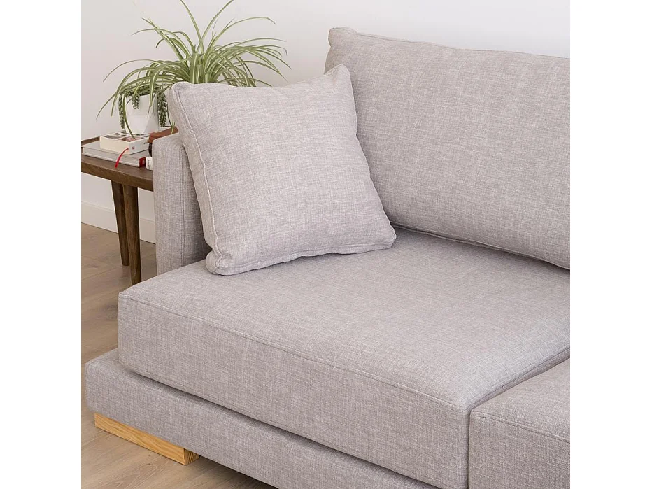 Grand canapé d'angle en bois Gris (409) 300x86