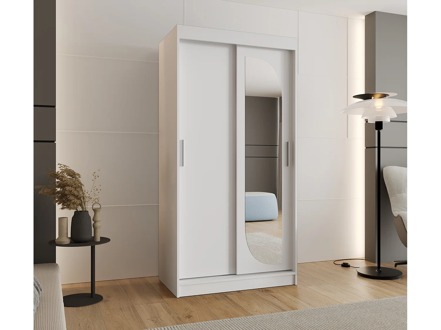 Armario ULTRA de puertas correderas 200/100/62 2 puertas (blanco)