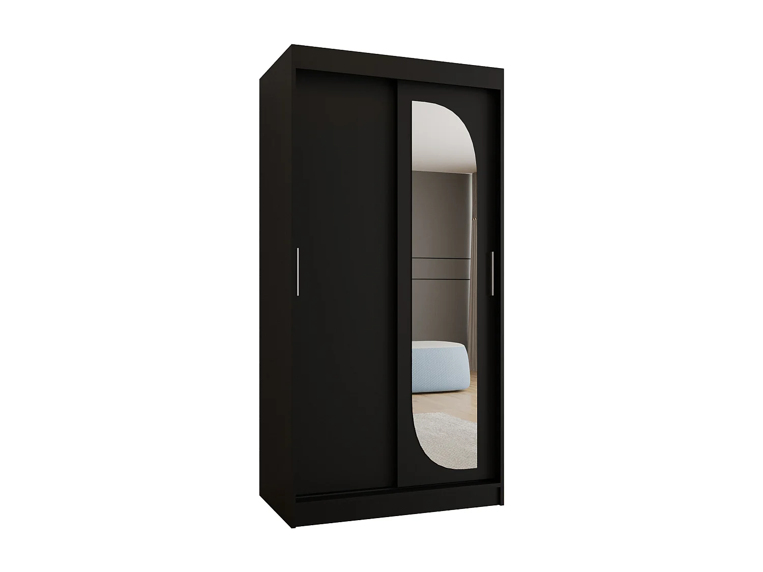 Armario ULTRA de puertas correderas 200/100/62 2 puertas (negro)