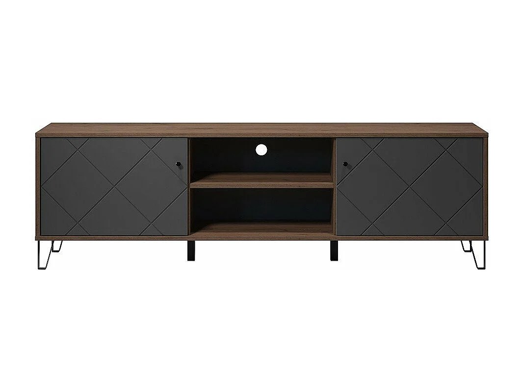 Meuble TV avec 2 portes et 2 niches L183 cm - Montez