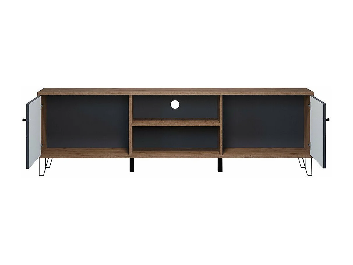 Meuble TV avec 2 portes et 2 niches L183 cm - Montez