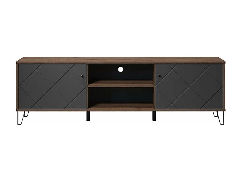 Meuble TV avec 2 portes et 2 niches L183 cm - Montez