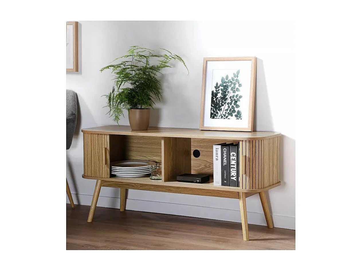 Mueble de TV 2 Puertas Corredizas L119 cm - ERNEST