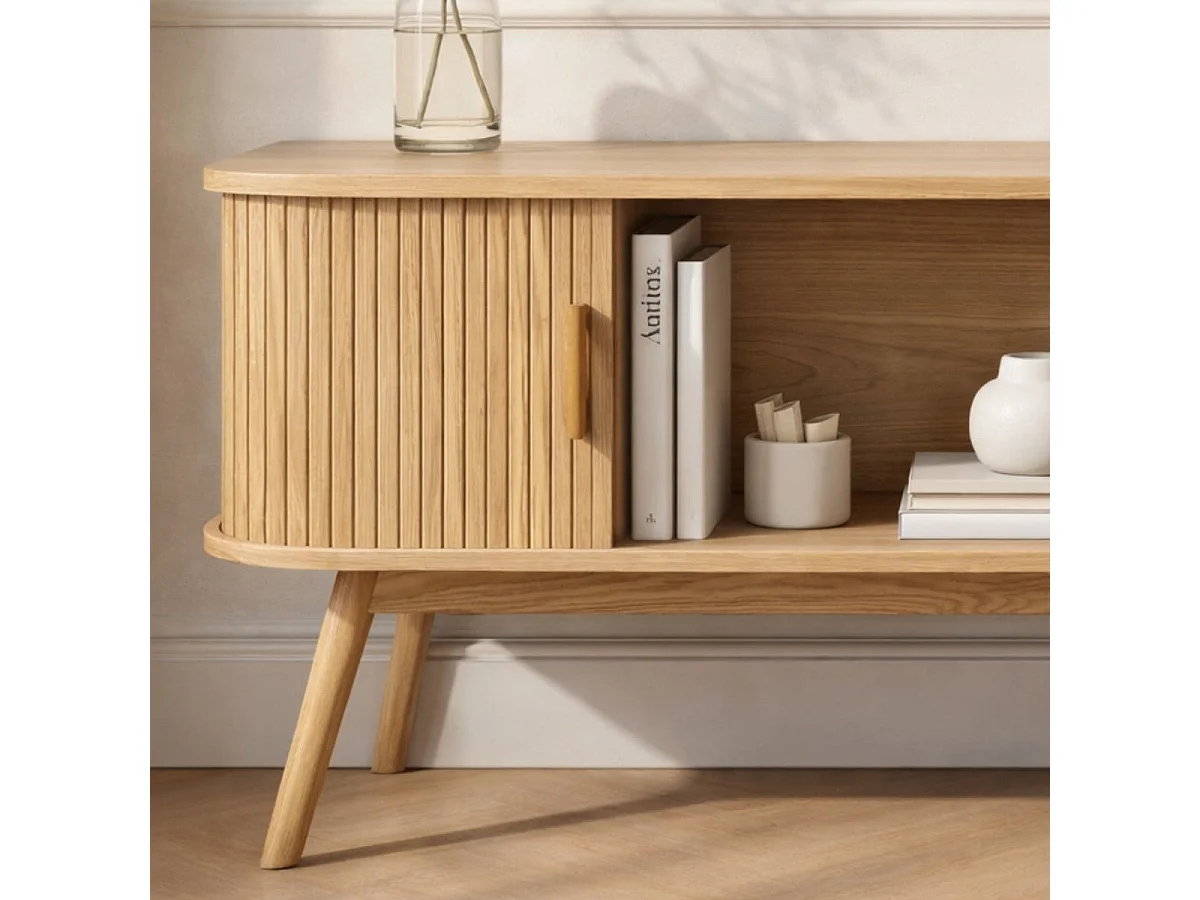 Meuble TV 2 Portes Coulissantes L120 cm - ERNEST