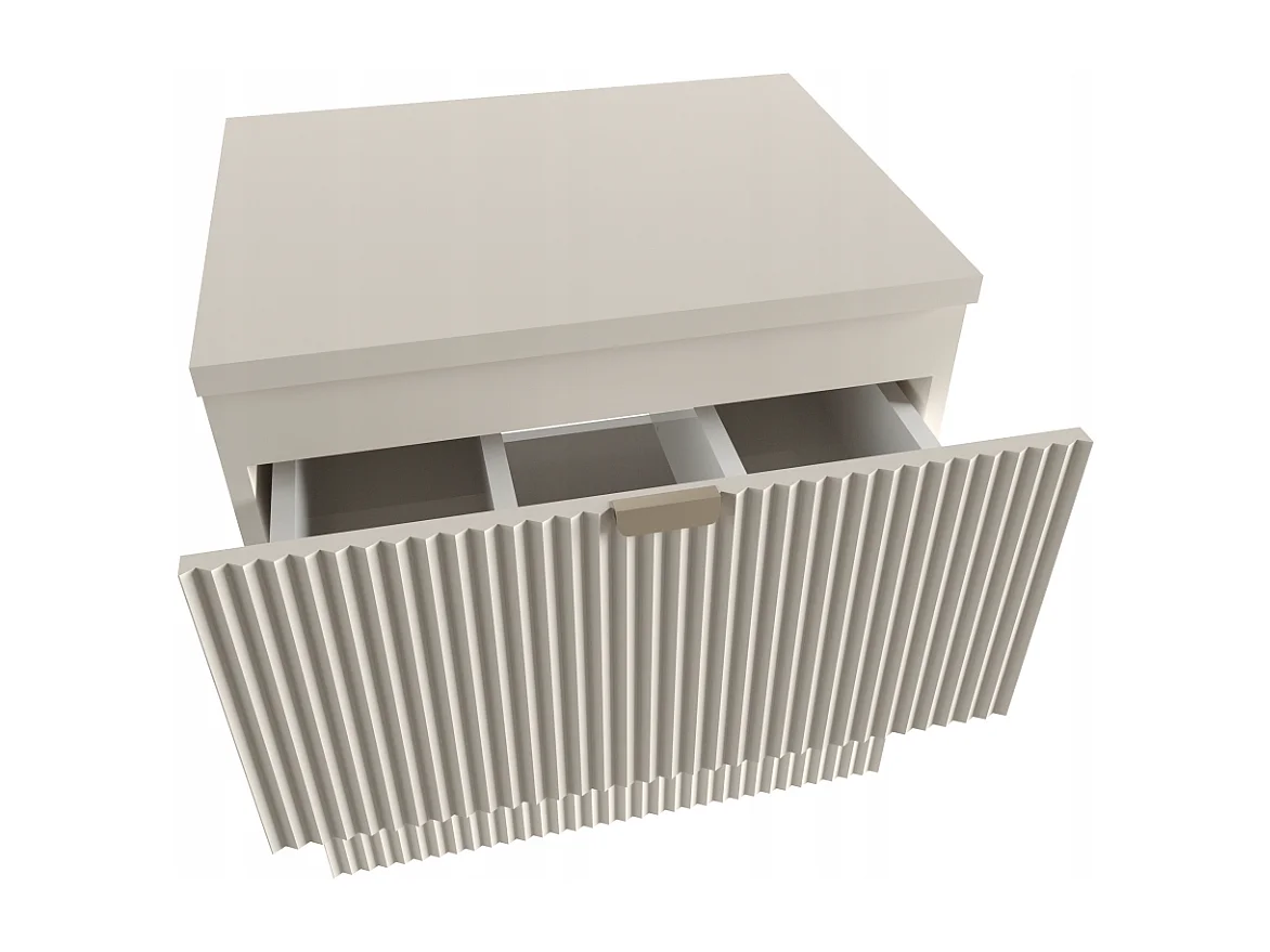 Mobile lavabo in cashmere con piano Kashmir 60 cm Frontali scanalati