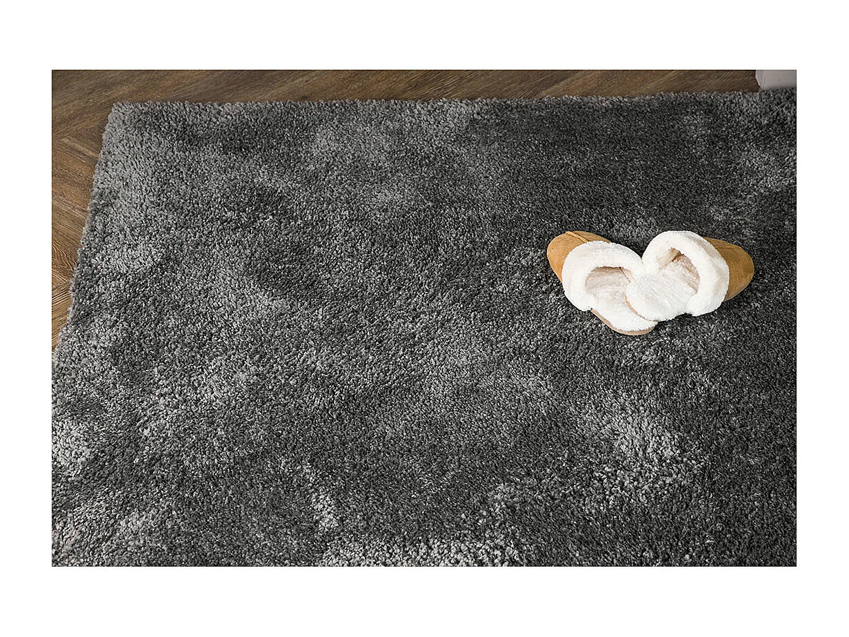 Walter vloerkleed 340x240cm donkergrijs.