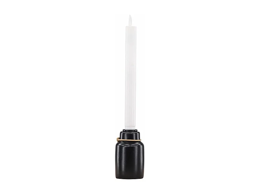 Bougeoir Design à LED "Ulricehamn" 6cm Noir