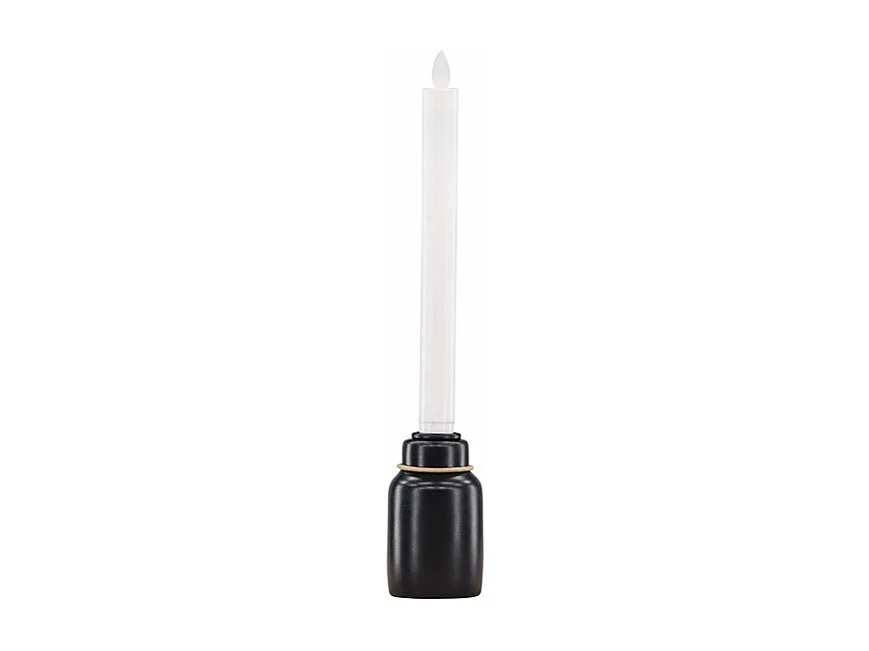 Bougeoir Design à LED "Ulricehamn" 6cm Noir