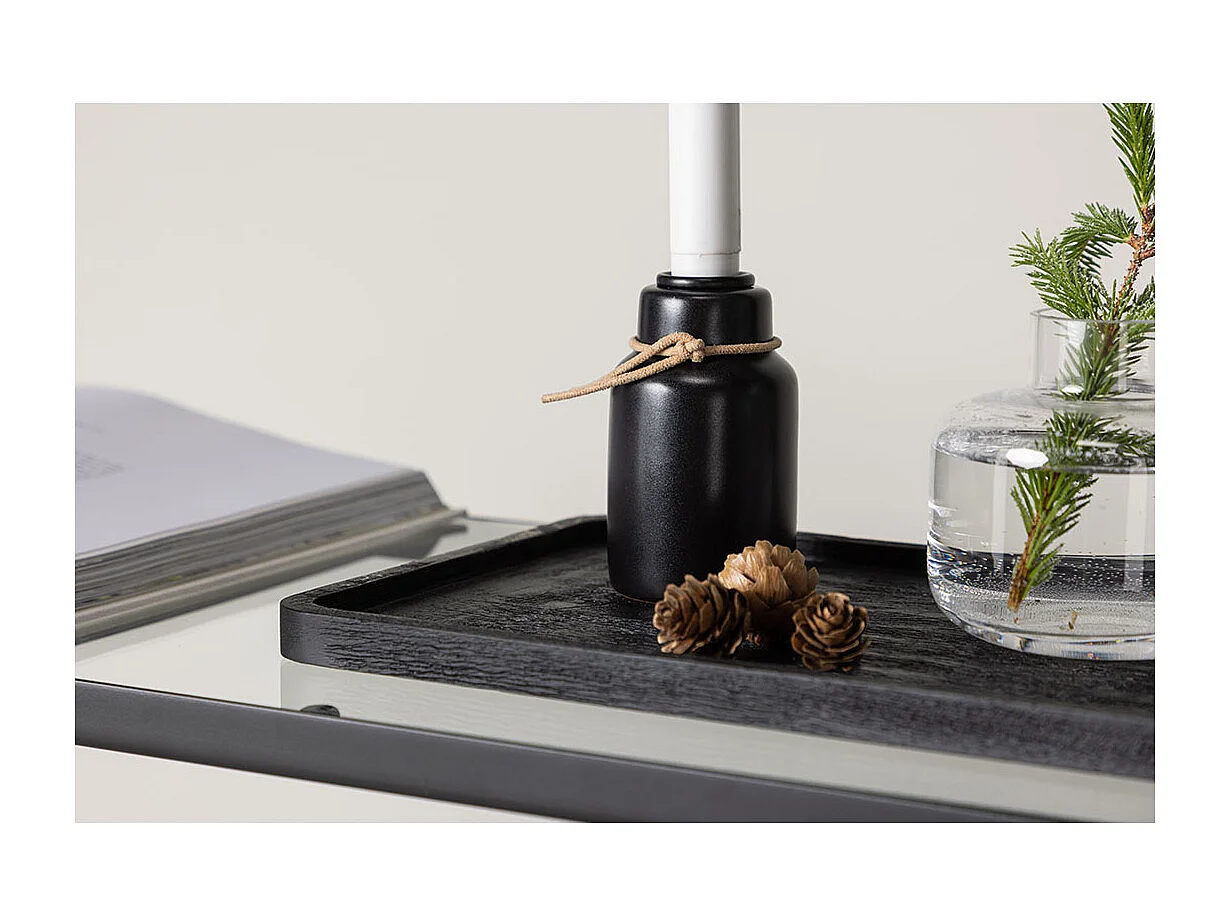 Bougeoir Design à LED "Ulricehamn" 6cm Noir