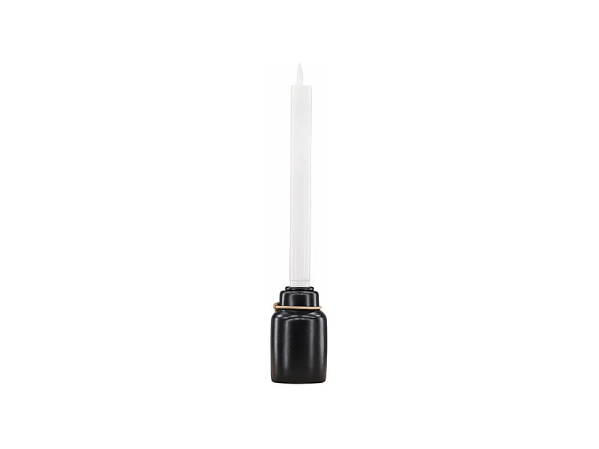 Bougeoir Design à LED "Ulricehamn" 6cm Noir