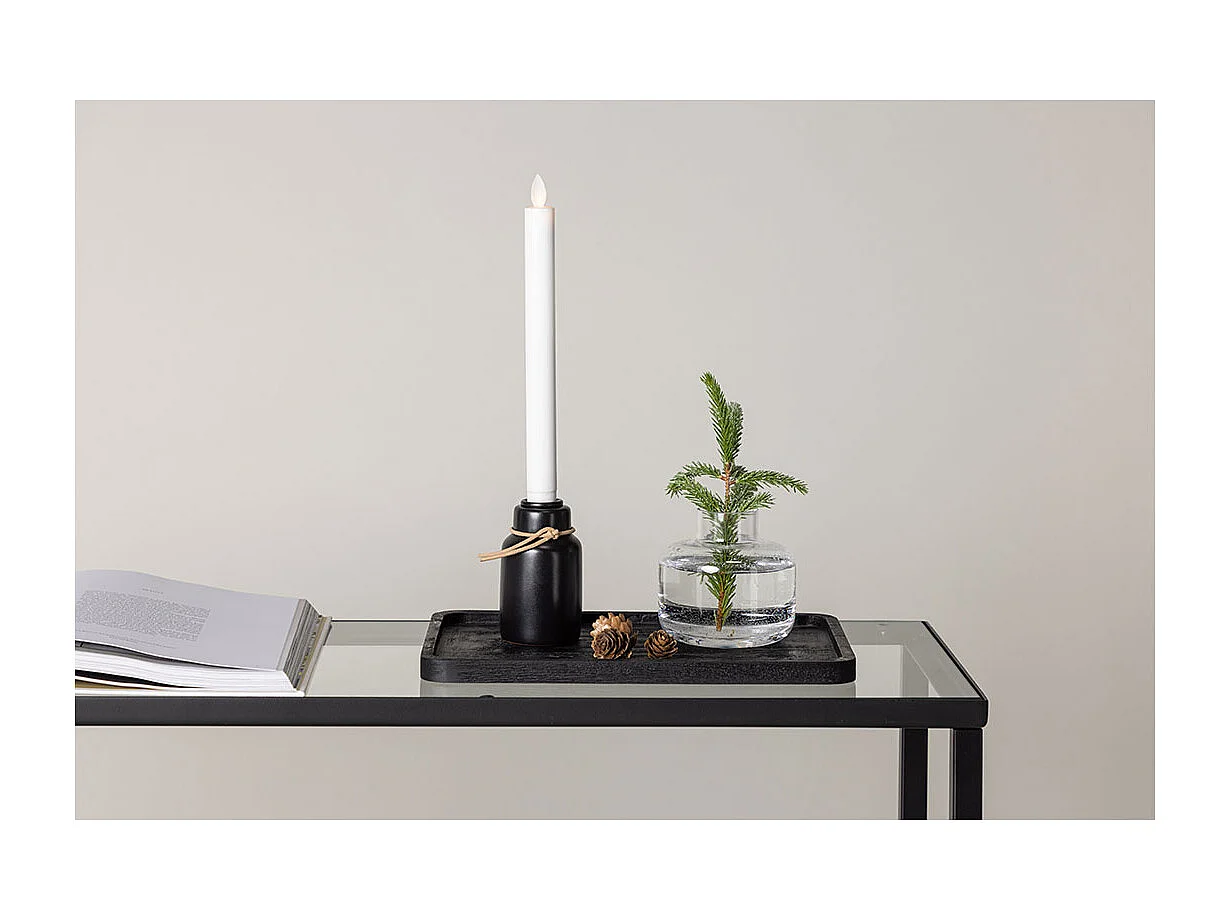 Bougeoir Design à LED "Ulricehamn" 6cm Noir