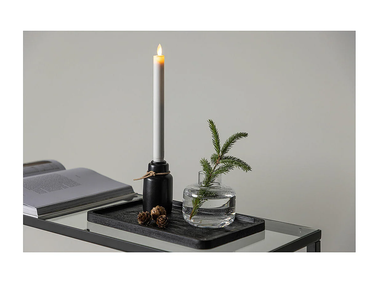 Bougeoir Design à LED "Ulricehamn" 6cm Noir