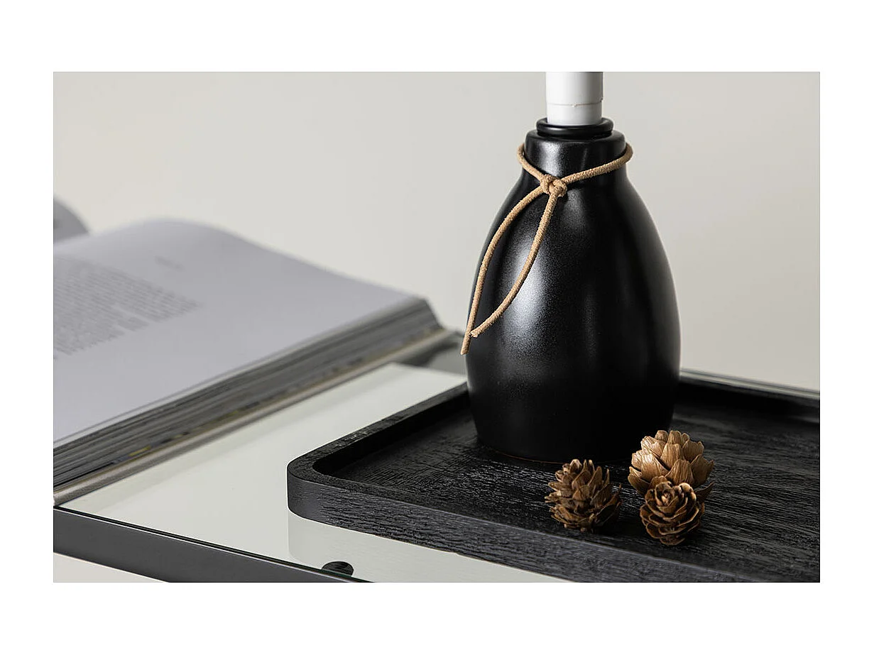 Bougeoir Design à LED "Ulricehamn" 9cm Noir