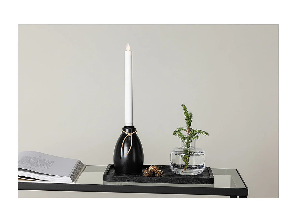 Bougeoir Design à LED "Ulricehamn" 9cm Noir