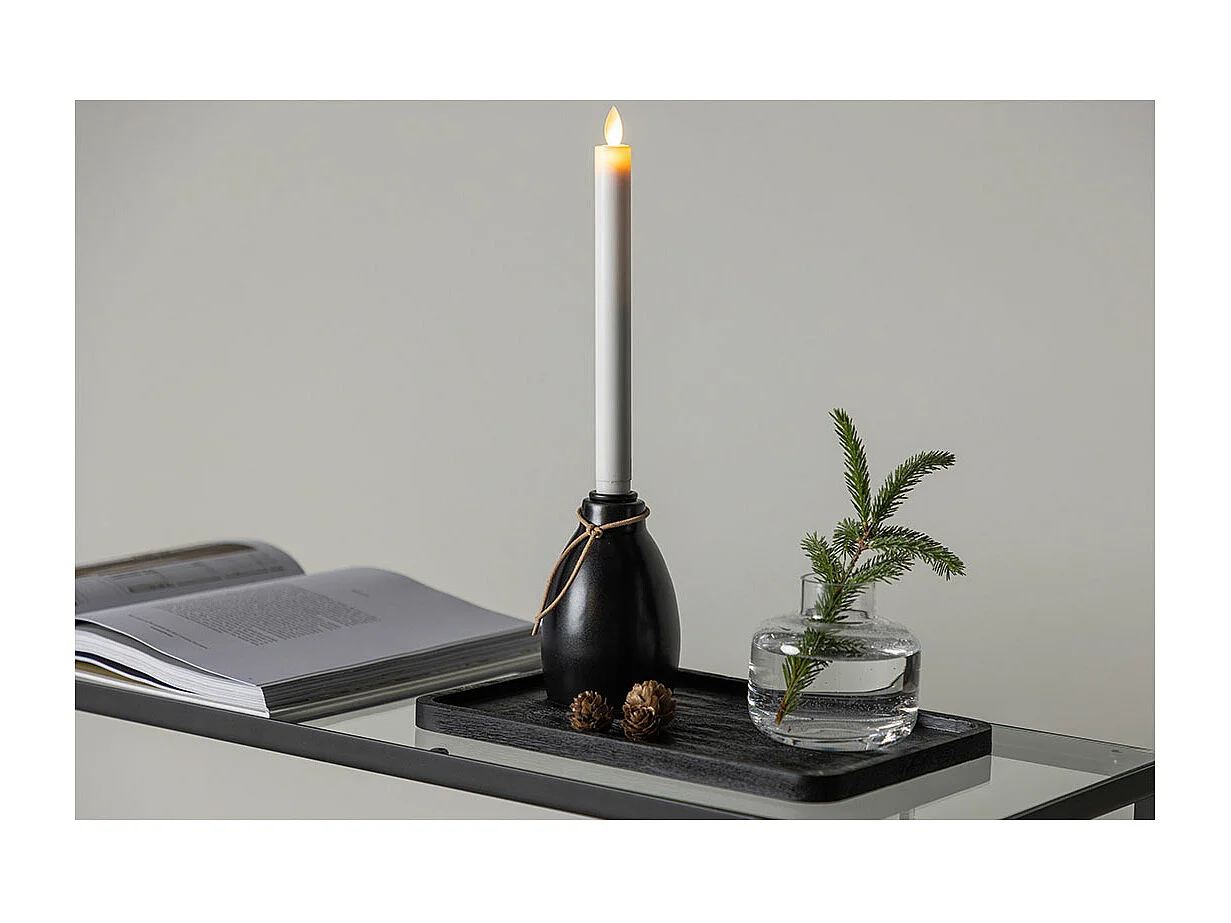 Bougeoir Design à LED "Ulricehamn" 9cm Noir