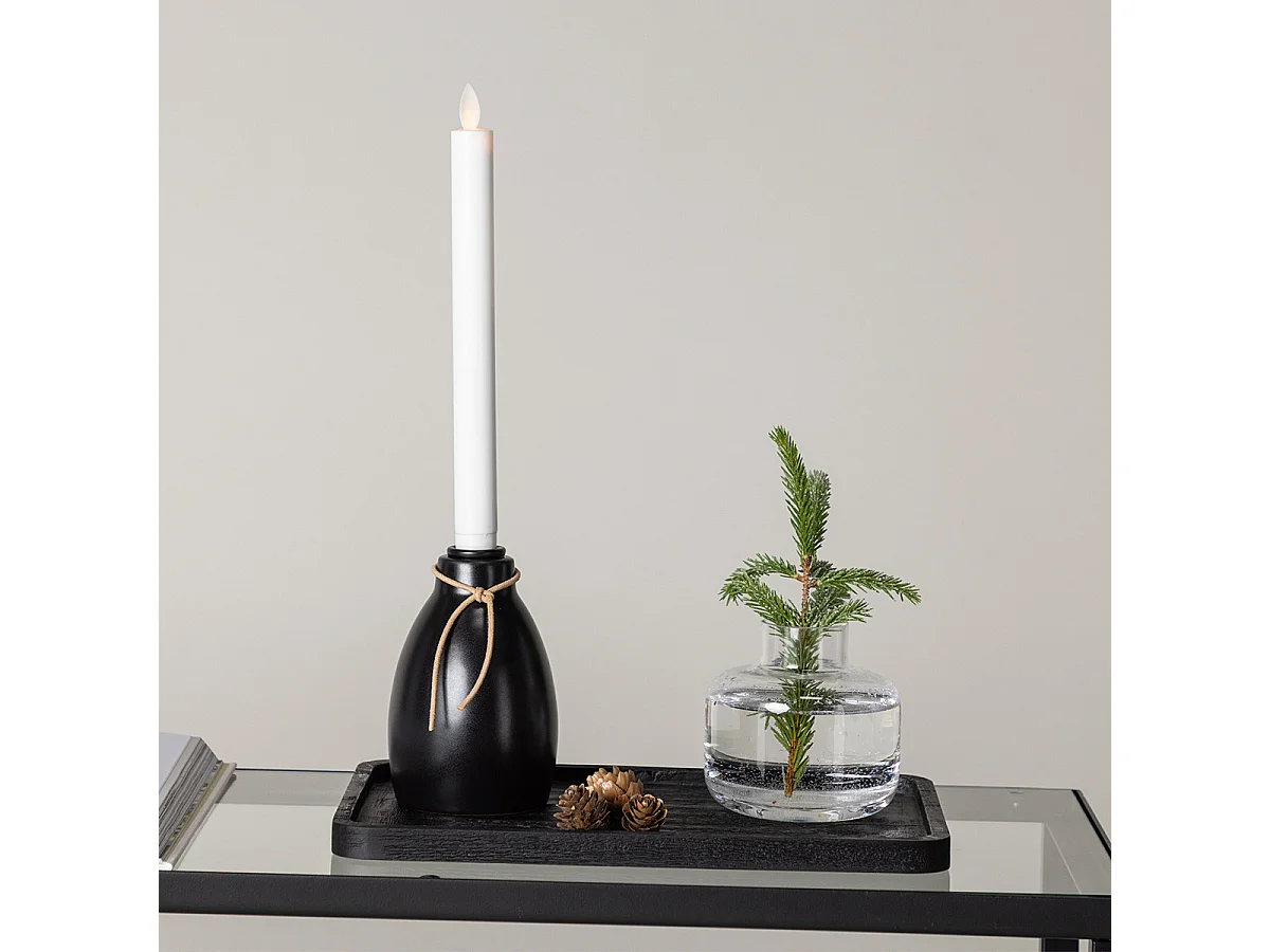 Bougeoir Design à LED "Ulricehamn" 9cm Noir