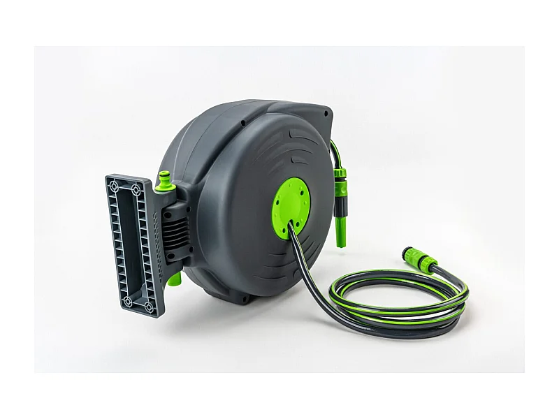 Enrollador de manguera automático de pared - Suan - Kit completo - Longitud de la manguera: 12m + 2m