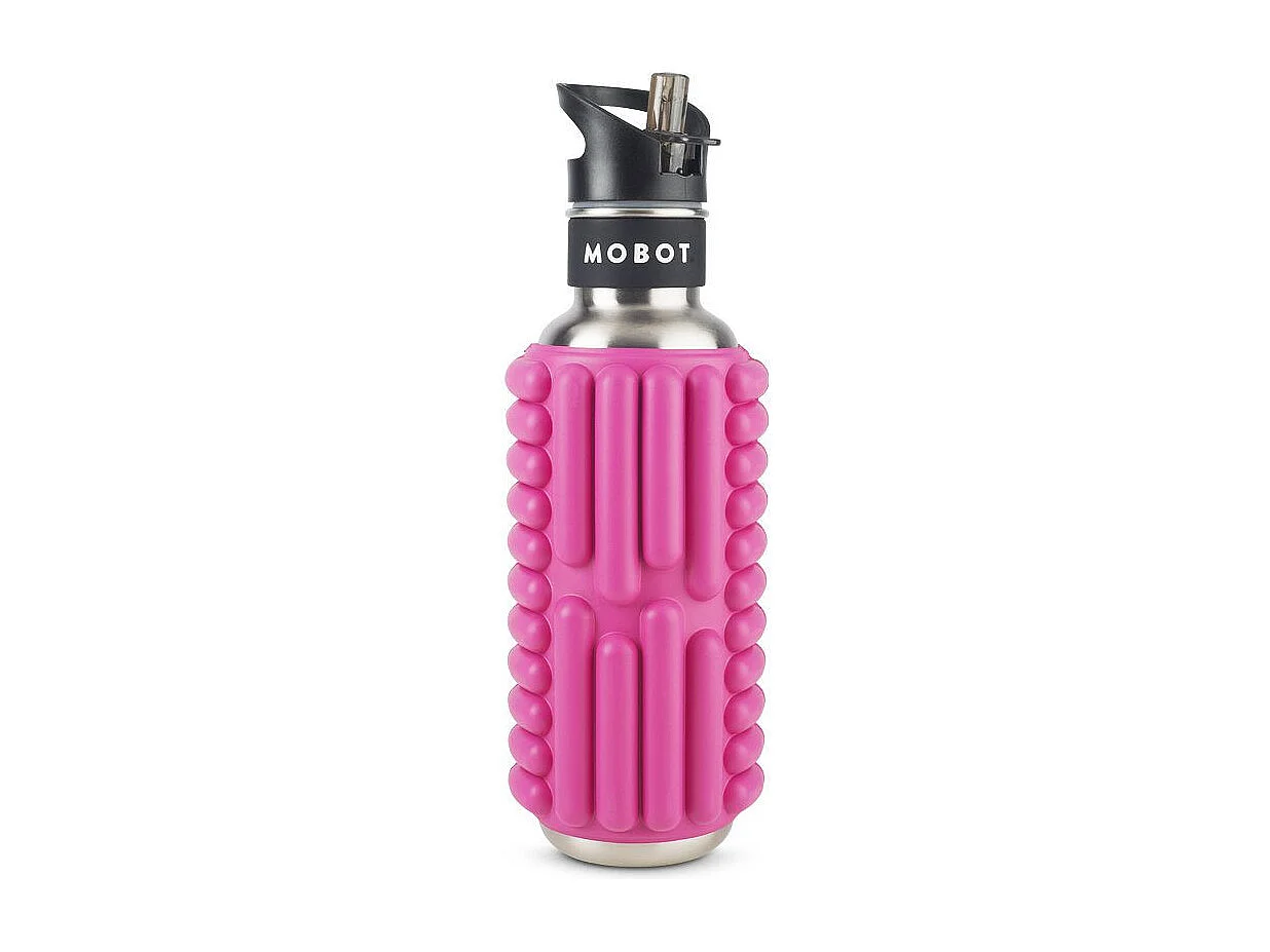 Sportflasche - Mobot - Funktion 2 in 1 Massageroller - Rosa