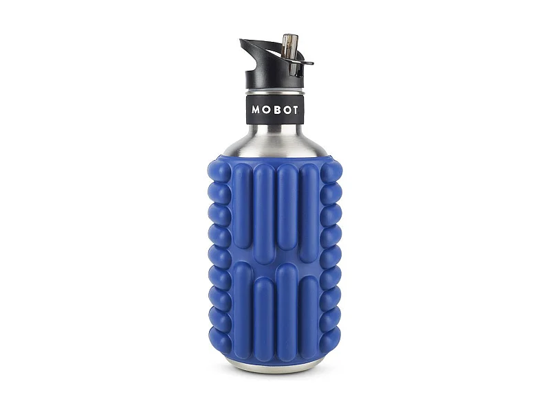 Bouteille de sport - Mobot - Fonction 2 en 1 rouleau de massage - Bleu
