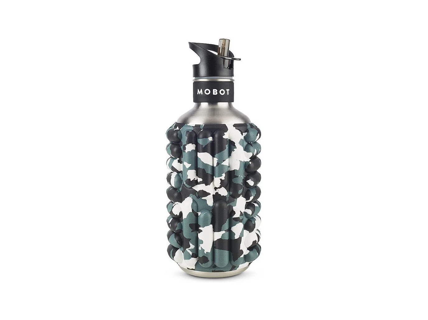 Bouteille de sport - Mobot - Fonction 2 en 1 rouleau de massage - Noir black ops
