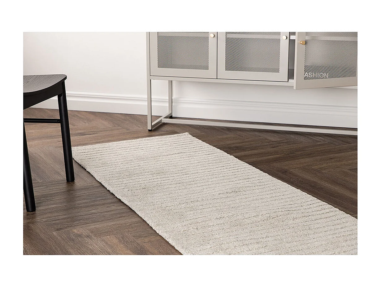 Tapis Design "Milton" 70x200cm Gris Clair