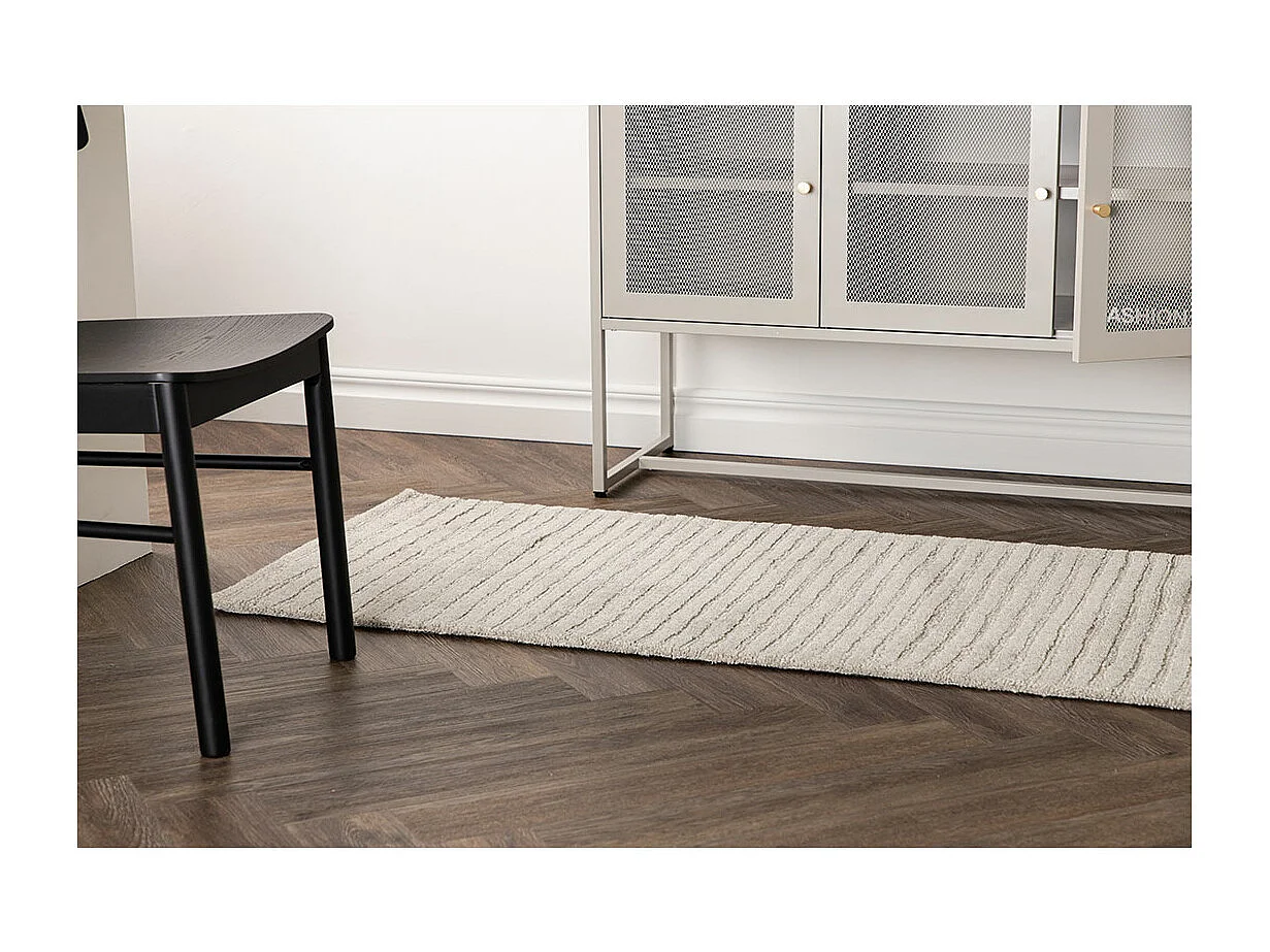 Tapis Design "Milton" 70x200cm Gris Clair