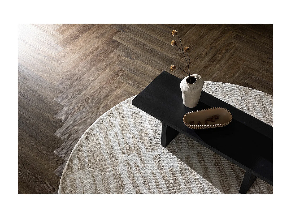 Milos vloerkleed Ø200cm beige.