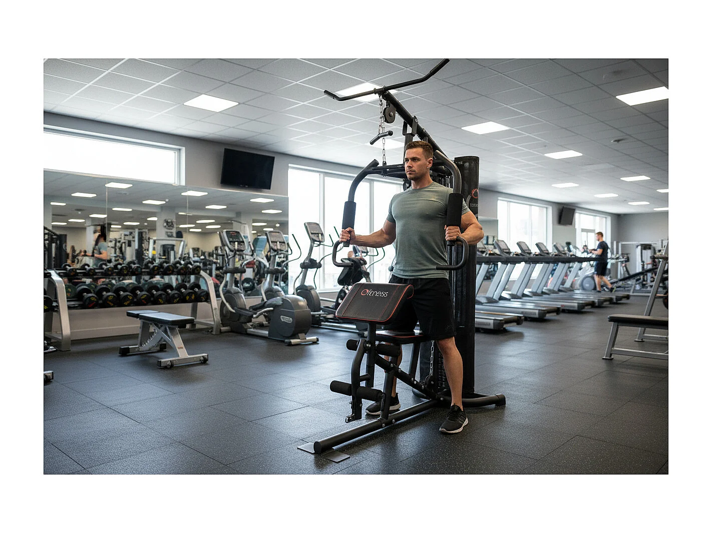 Multifunktionale Bodybuilding-Presse O'Fitness - Abmessungen: 189 x 109 x 215 cm - Alles inklusive