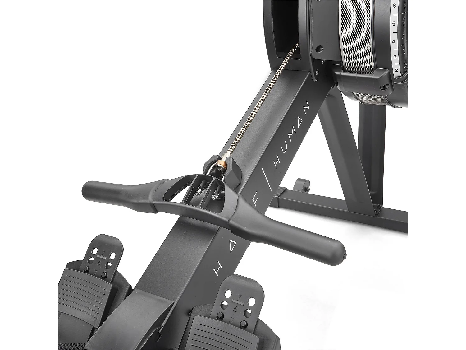Rameur de fitness à Air - Half Human - Écran LCD 8 programmes - Maison/Appartement - Connexion Bluetooth / App