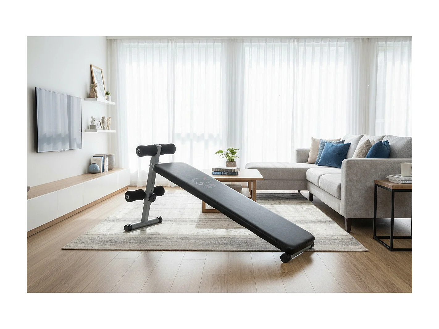 Bauchbrett O'Fitness - Abmessungen: 137 x 33,5 x 73 cm - Ideal für das Training zu Hause