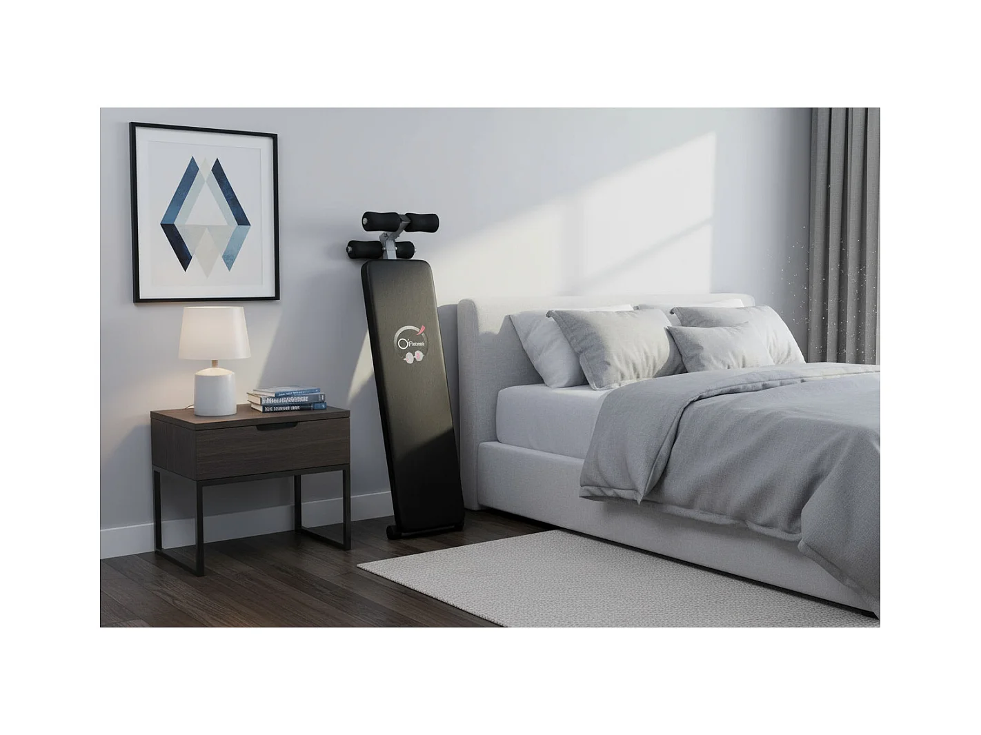 Bauchbrett O'Fitness - Abmessungen: 137 x 33,5 x 73 cm - Ideal für das Training zu Hause