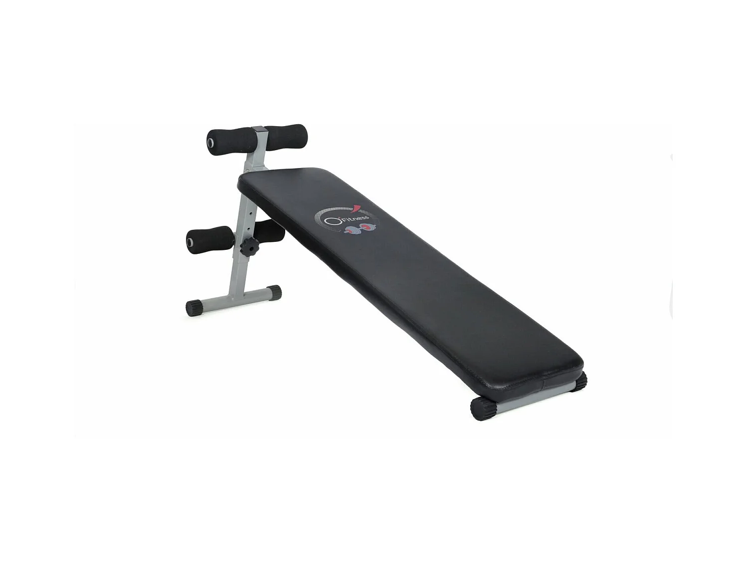 Planche à abdominaux - O'Fitness - Acier renforcé - 3 positions réglables - Maison/appartement