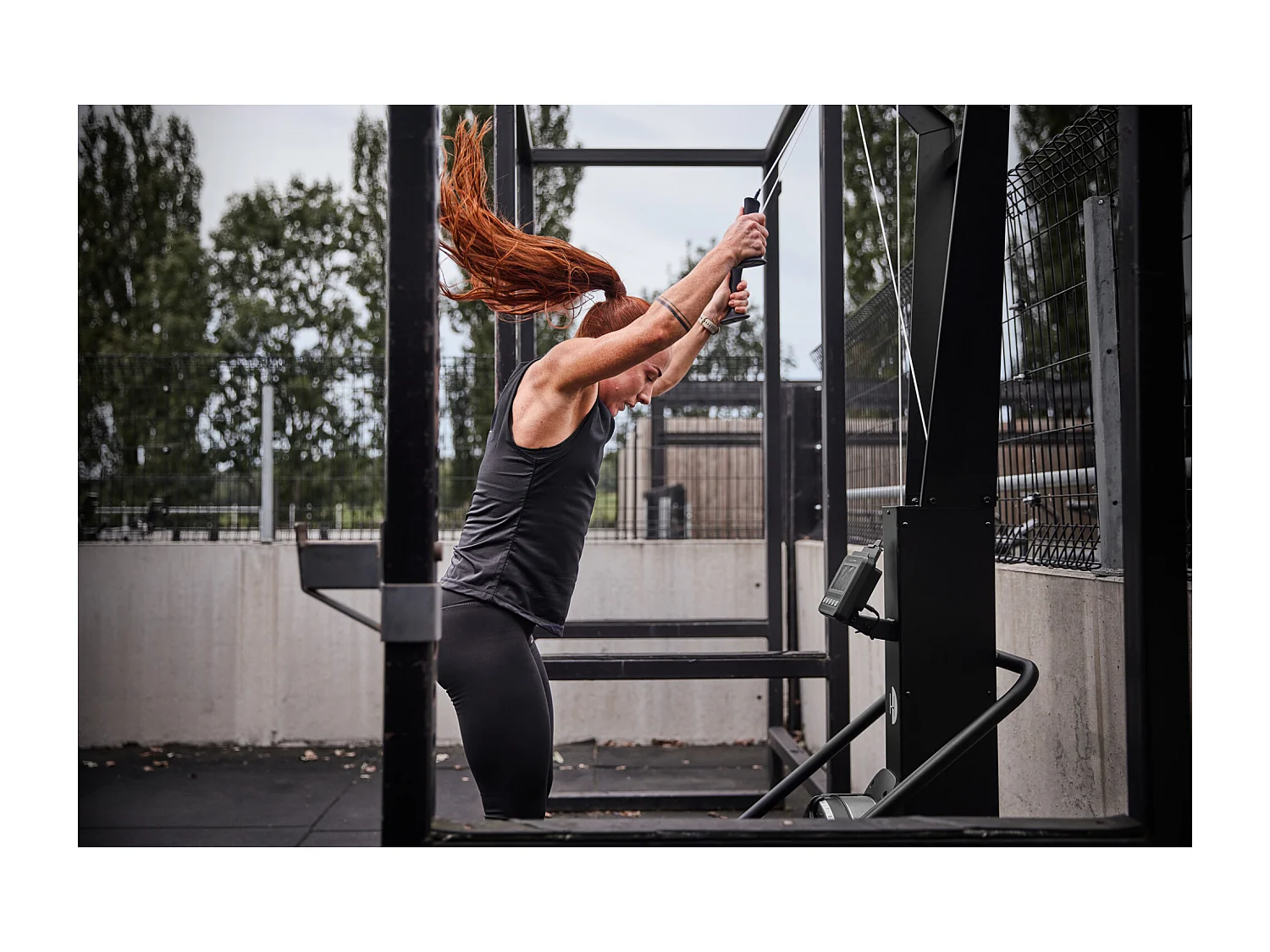 Machine de ski à air avec support au sol - Half Human - Maison/Appartement - Écran LCD 8 programmes