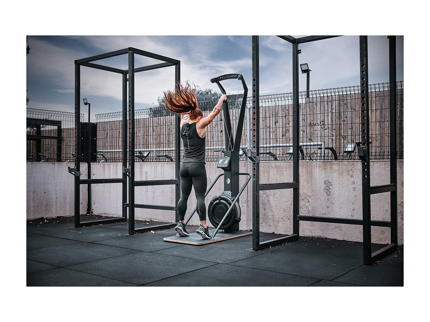 Machine de ski à air avec support au sol - Half Human - Maison/Appartement - Écran LCD 8 programmes