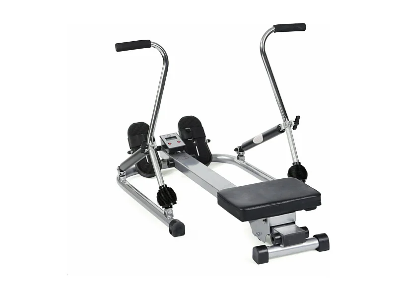 Rameur d'appartement scandinave - O'fitness - Compteur 5 fonctions - En acier