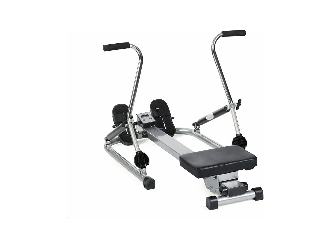 Rameur d'appartement scandinave - O'fitness - Compteur 5 fonctions - En acier