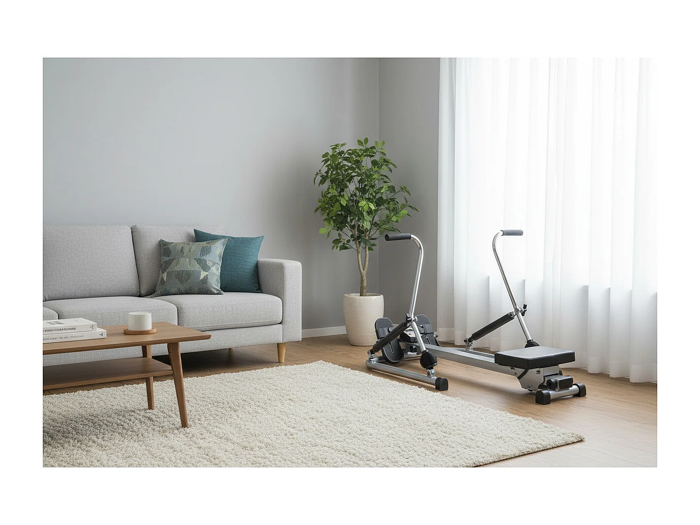 Remo de ejercicio escandinavo - O'fitness - Contador 5 funciones - Acero