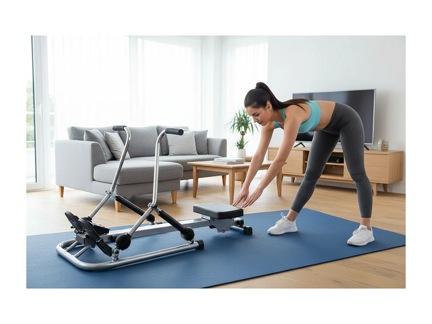 Remo de ejercicio escandinavo - O'fitness - Contador 5 funciones - Acero