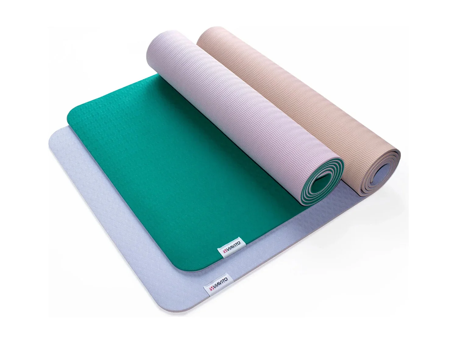Tapis de yoga et de fitness - Viavito - 6mm - Bleu