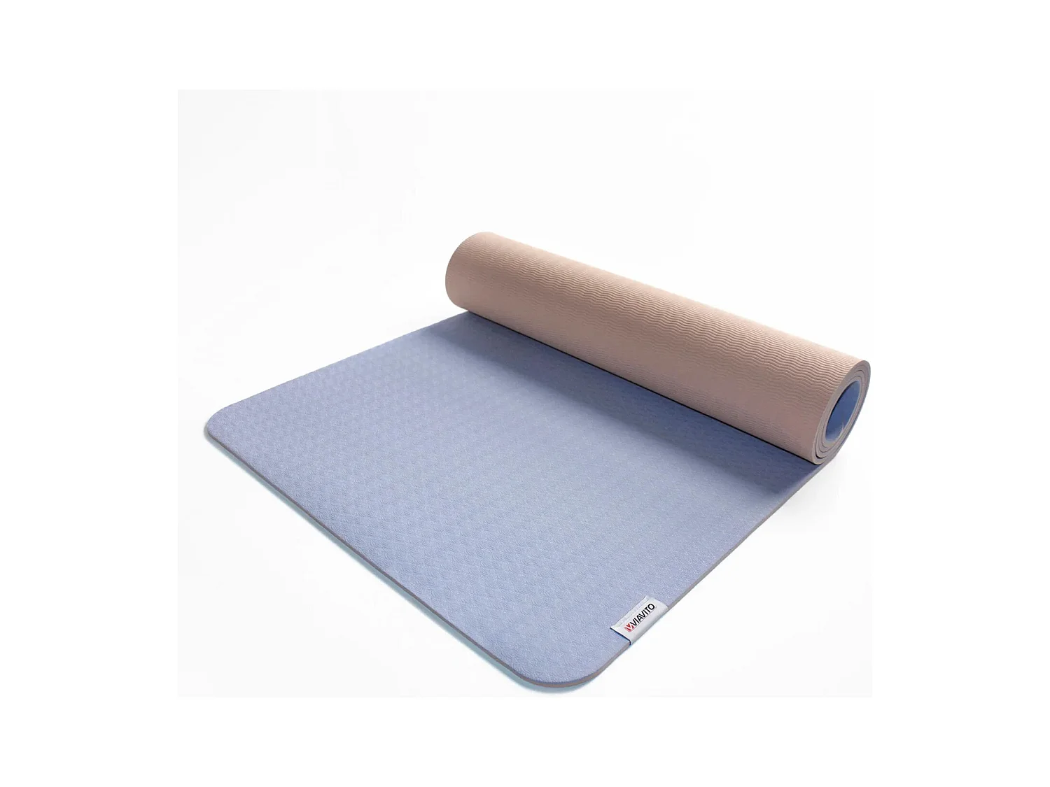 Tapis de yoga et de fitness - Viavito - 6mm - Bleu